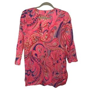 Lilly Pulitzer Linen Tunic Coverup Reef Retreat